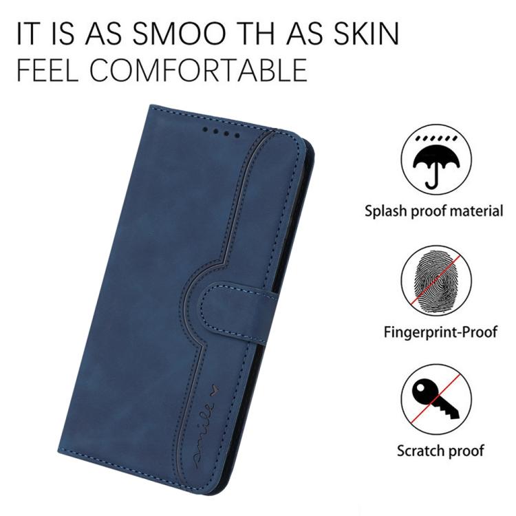 For iPhone 17 Pro Heart Pattern Skin Feel Leather Phone Case(Royal Blue)