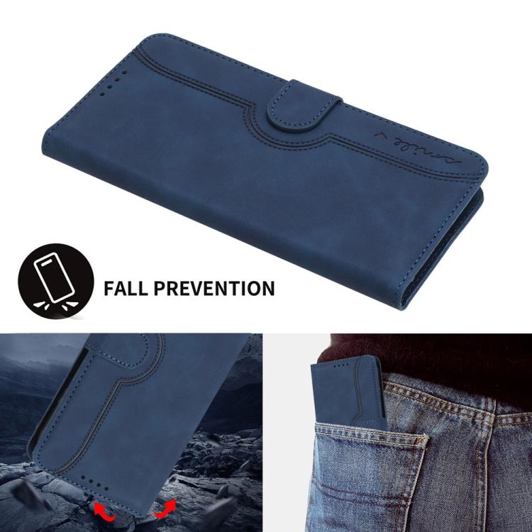 For iPhone 17 Pro Heart Pattern Skin Feel Leather Phone Case(Royal Blue)