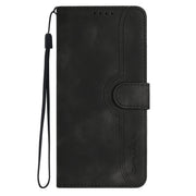 For Motorola Moto G Power 5G 2024 Heart Pattern Skin Feel Leather Phone Case(Black)
