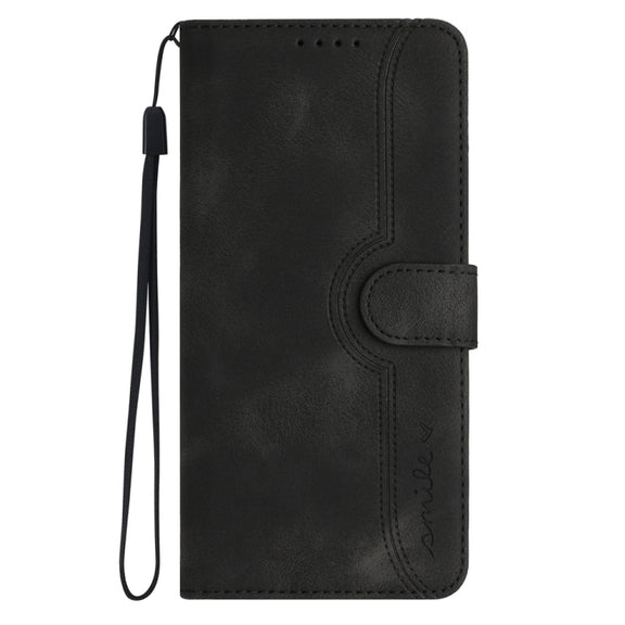 For Motorola Moto G Stylus 5G 2024 Heart Pattern Skin Feel Leather Phone Case(Black)