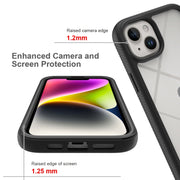 For iPhone 15 Plus Starry Sky Solid Color Series PC + TPU Phone Case with PET Film(Purple)