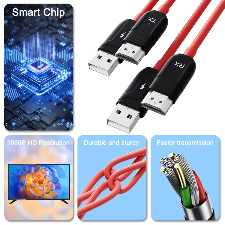 THT-020-8 4 in 1 HDMI Transmitter Wireless Screen Sharer Set(Black)