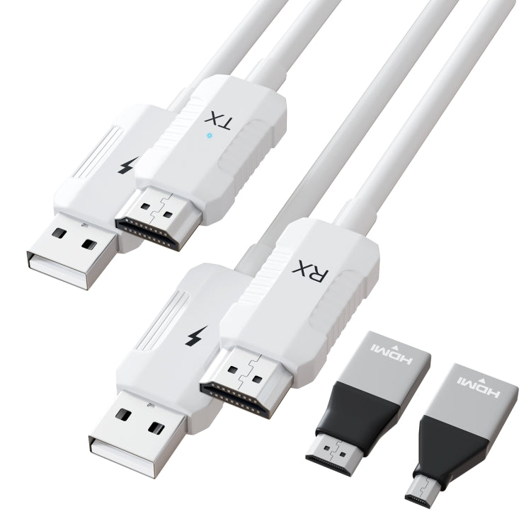 THT-020-8-1 4 in 1 HDMI Transmitter Wireless Screen Sharer Set(White)
