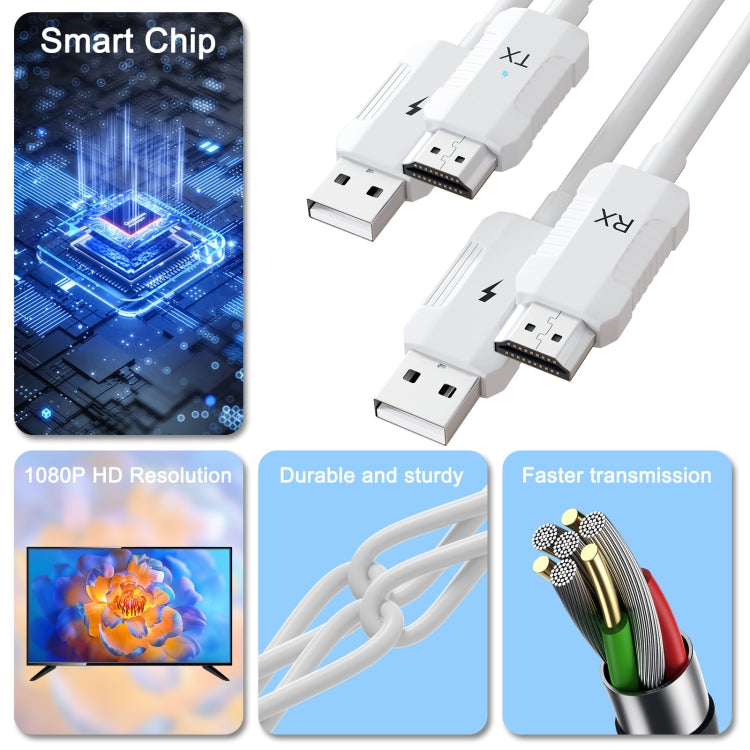 THT-020-8-1 4 in 1 HDMI Transmitter Wireless Screen Sharer Set(White)