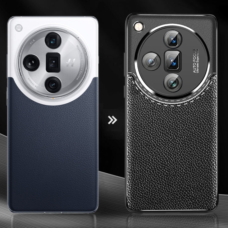 For OPPO Find X7 Ultra Litchi Texture Shockproof TPU Phone Case(Black)