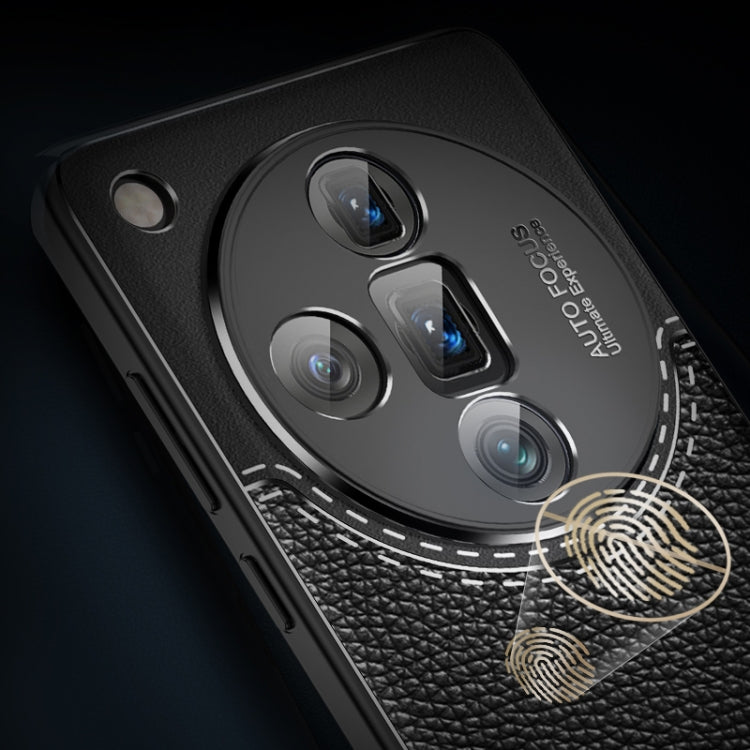 For OPPO Find X7 Ultra Litchi Texture Shockproof TPU Phone Case(Black)