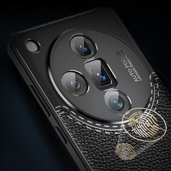 For OPPO Find X7 Ultra Litchi Texture Shockproof TPU Phone Case(Black)