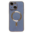 For iPhone 15 Magsafe Plating TPU Phone Case with Lens Film(Light Blue) - iPhone 15 Cases by PMC TechLife | Online Shopping South Africa | PMC TechLife
