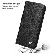 For iPhone 16 Plus Fierre Shann Crocodile Texture Magnetic Genuine Leather Phone Case(Black)