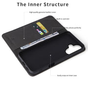 For iPhone 16 Fierre Shann Crocodile Texture Magnetic Genuine Leather Phone Case(Black)