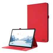 For Lenovo Tab P12 Horizontal Flip TPU + Fabric PU Leather Tablet Case(Red)