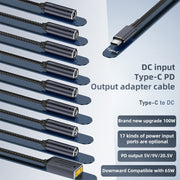 Lenovo Big Square Female to USB-C / Type-C Male 100W Computer Charging Adapter Connector