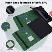 For Samsung Galaxy Tab S9 Embossed Butterfly Pattern Leather Tablet Case(Green)