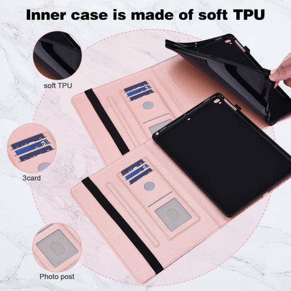 For Samsung Galaxy Tab S9 Embossed Butterfly Pattern Leather Tablet Case(Pink)