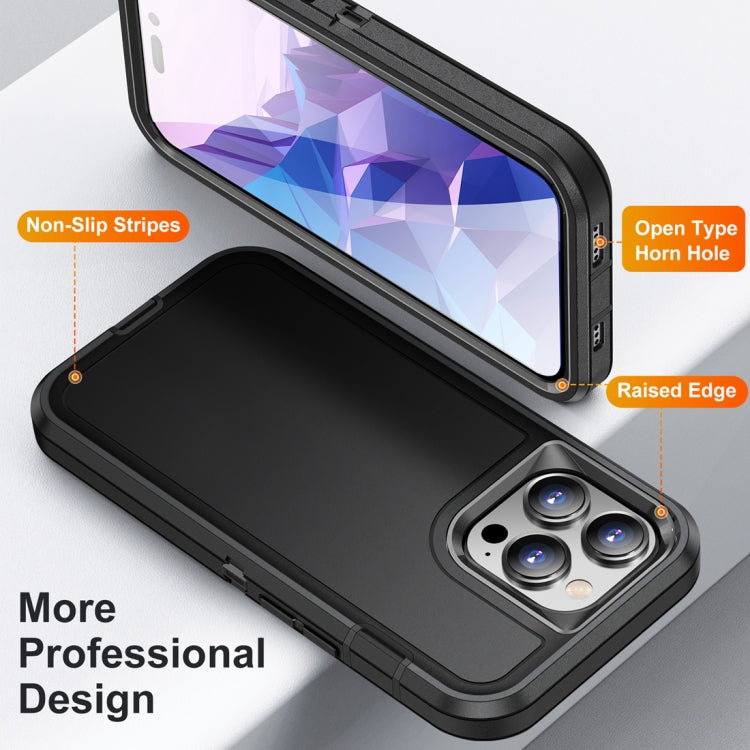 For iPhone 15 Pro Life Water-resistant Rugged Phone Case(Black)