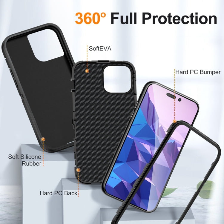 For iPhone 15 Pro Life Water-resistant Rugged Phone Case(Black)