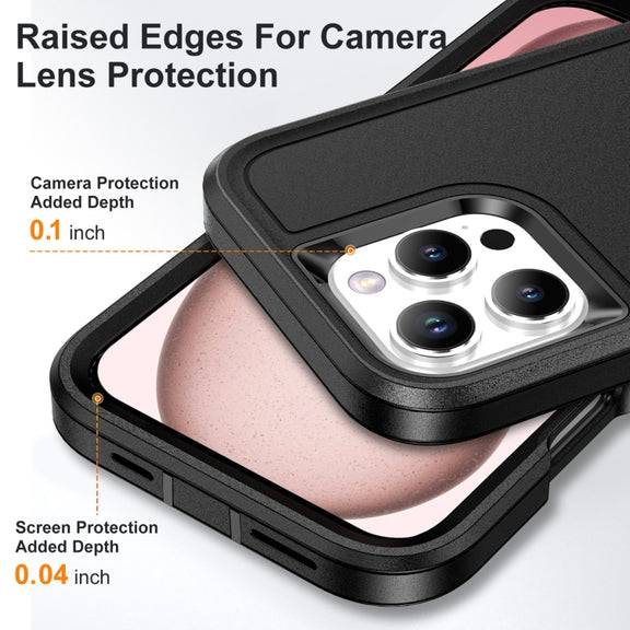 For iPhone 16 Pro Max Life Water-resistant Rugged Phone Case(Black)