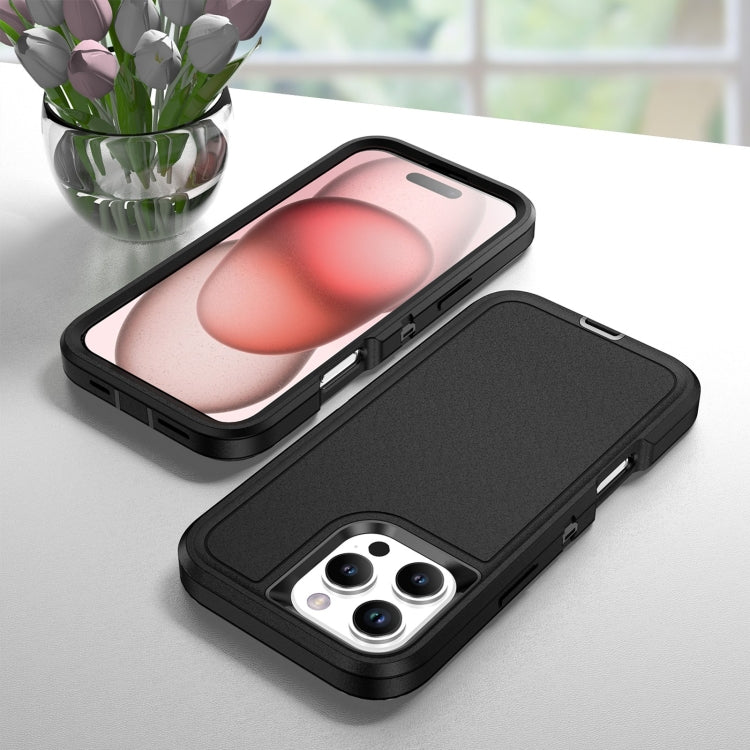 For iPhone 16 Pro Max Life Water-resistant Rugged Phone Case(Black)