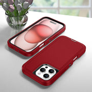 For iPhone 16 Pro Max Life Water-resistant Rugged Phone Case(Red + Black)