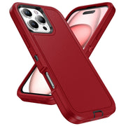 For iPhone 16 Pro Life Water-resistant Rugged Phone Case(Red + Black)