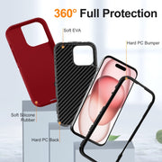 For iPhone 16 Pro Life Water-resistant Rugged Phone Case(Red + Black)