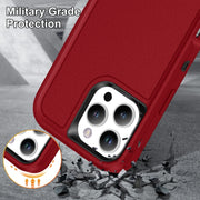 For iPhone 16 Pro Life Water-resistant Rugged Phone Case(Red + Black)