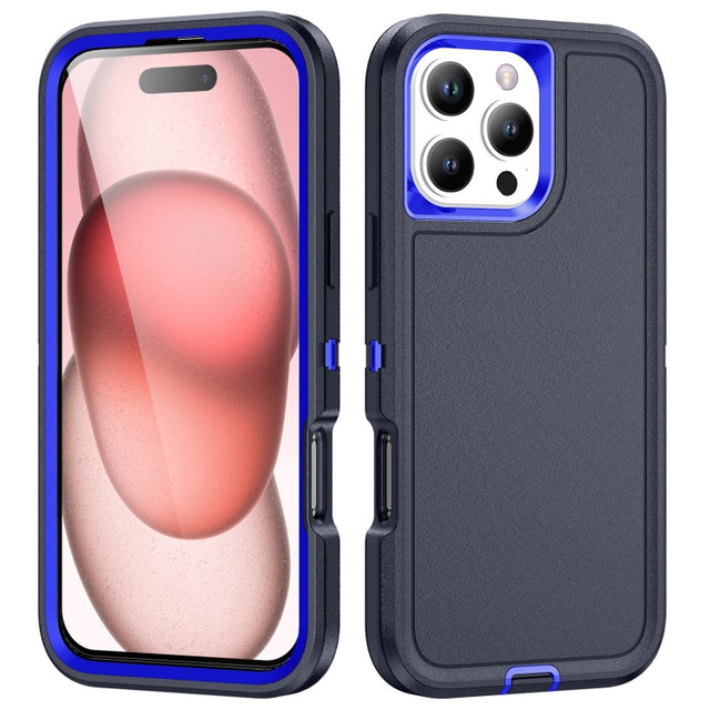 For iPhone 16 Pro Life Water-resistant Rugged Phone Case(Dark Blue + Royal Blue)