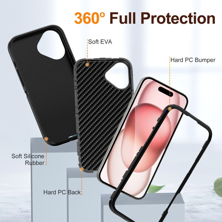 For iPhone 16 Plus Life Water-resistant Rugged Phone Case(Black)