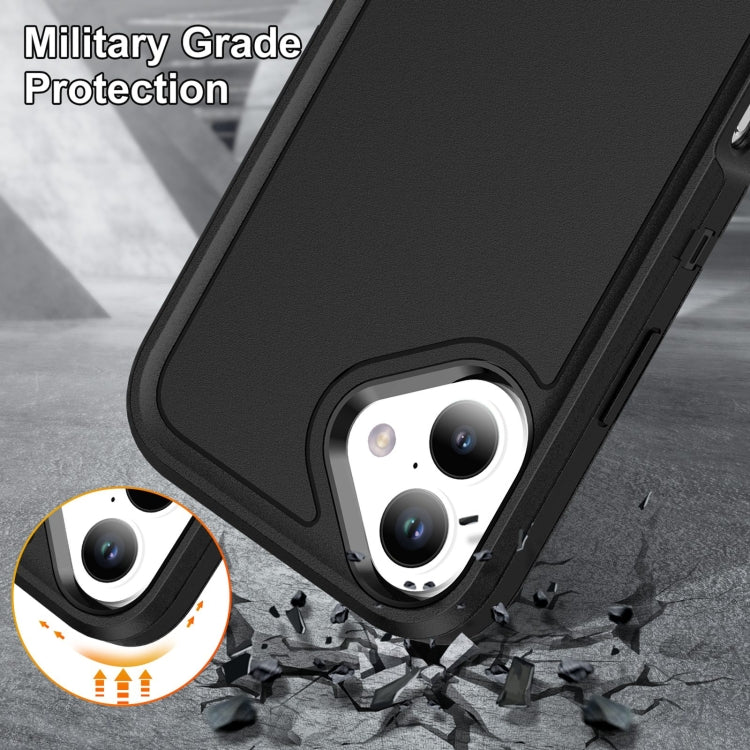 For iPhone 16 Plus Life Water-resistant Rugged Phone Case(Black)