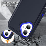 For iPhone 16 Plus Life Water-resistant Rugged Phone Case(Dark Blue + Royal Blue)