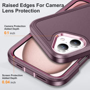 For iPhone 16 Plus Life Water-resistant Rugged Phone Case(Purple + Pink)