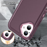 For iPhone 16 Plus Life Water-resistant Rugged Phone Case(Purple + Pink)
