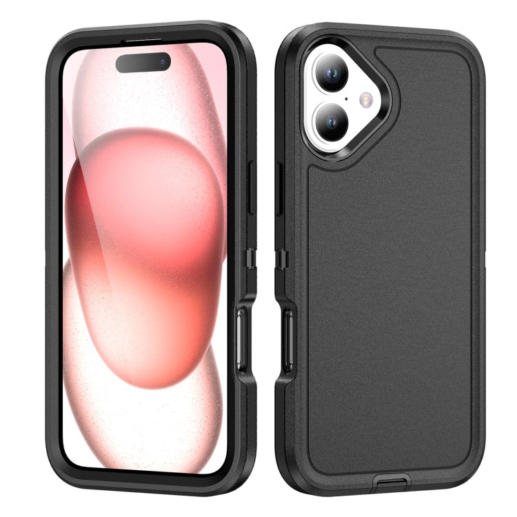 For iPhone 16 Life Water-resistant Rugged Phone Case(Black)