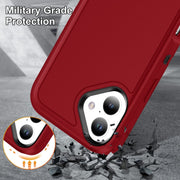 For iPhone 16 Life Water-resistant Rugged Phone Case(Red + Black)