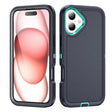 For iPhone 16 Life Waterproof Rugged Phone Case(Dark Blue + Light Blue) - free shipping - PMC TechLife - Order now!