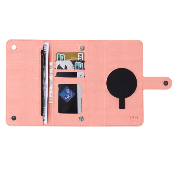 For iPhone 14 Pro ViLi GHB Series MagSafe Magnetic Zipper Leather Phone Case(Pink)