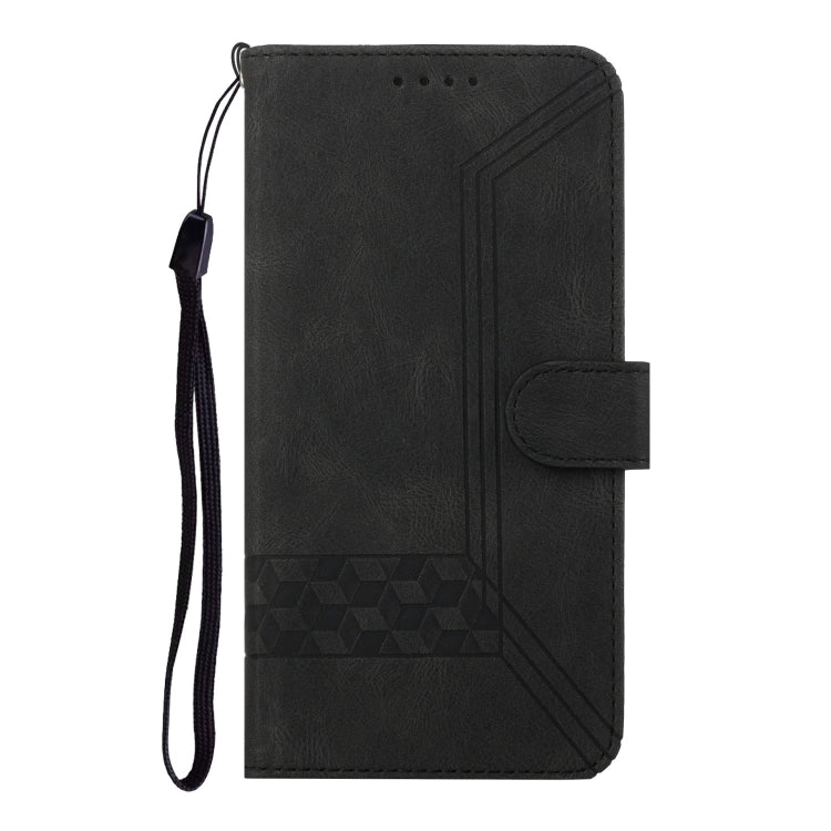 For Huawei Pura 70 Pro/70 Pro+ Cubic Skin Feel Flip Leather Phone Case(Black)