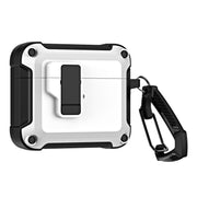 For AirPods 3 TPU + PC Wireless Bluetooth Earphone Protective Case with Switch Lock & Hook(White)