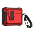 For AirPods 3 TPU + PC Wireless Bluetooth Earphone Protective Case with Switch Lock & Hook(Red) - For AirPods 3 by PMC Jewellery | Online Shopping South Africa | PMC Jewellery | Buy Now Pay Later Mobicred