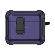 For AirPods 3 TPU + PC Wireless Bluetooth Earphone Protective Case with Switch Lock & Hook(Blue)
