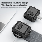 For AirPods 3 TPU + PC Wireless Bluetooth Earphone Protective Case with Switch Lock & Hook(Royal Blue)