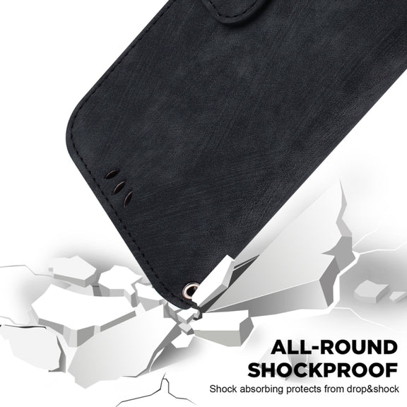 For Motorola Edge 2024 Little Tiger Embossed Leather Phone Case(Black)