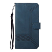 For iPhone 16 Plus Cubic Skin Feel Flip Leather Phone Case(Blue)