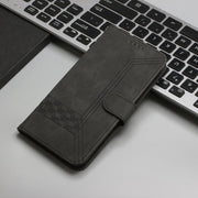 For iPhone 17 Air Cubic Skin Feel Flip Leather Phone Case(Black)
