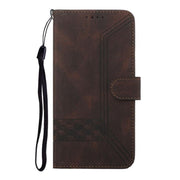 For iPhone 17 Air Cubic Skin Feel Flip Leather Phone Case(Brown)