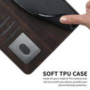 For iPhone 17 Air Cubic Skin Feel Flip Leather Phone Case(Brown)