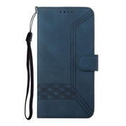 For iPhone 17 Cubic Skin Feel Flip Leather Phone Case(Blue)