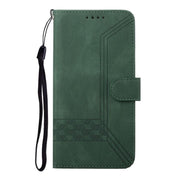 For iPhone 17 Pro Max Cubic Skin Feel Flip Leather Phone Case(Green)