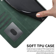 For iPhone 17 Pro Max Cubic Skin Feel Flip Leather Phone Case(Green)
