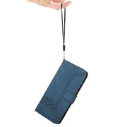 For iPhone 17 Pro Cubic Skin Feel Flip Leather Phone Case(Blue)
